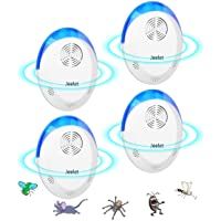 Jeelet Repelente Ultrasónico de Plagas-repelente ultrasonico- Ratones-Mosquito-Cucarachas-Arañas- Pulga-4 pack-Con…